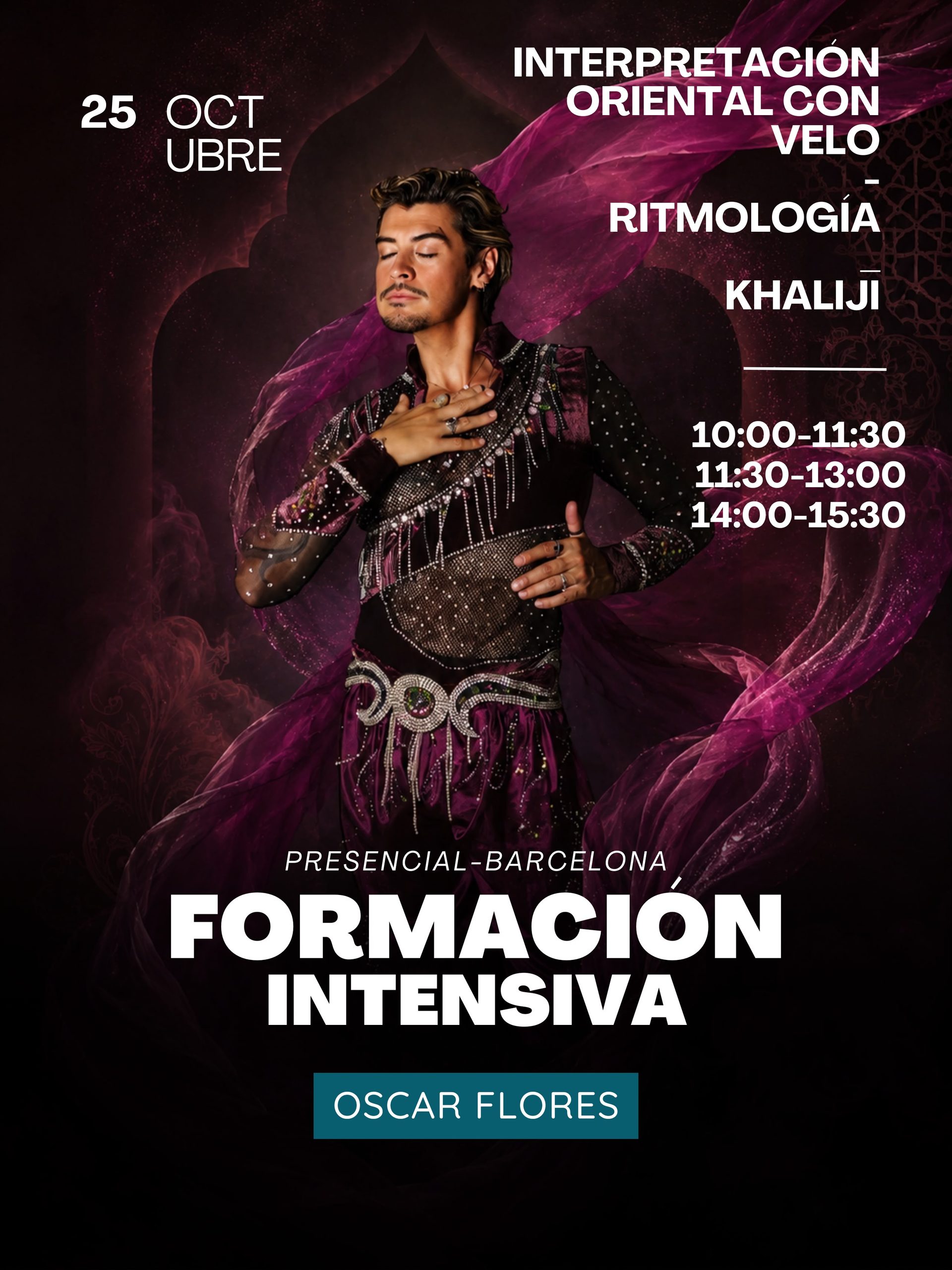 Cartel de la Formación Intensiva con Oscar Flores del 25 de octubre